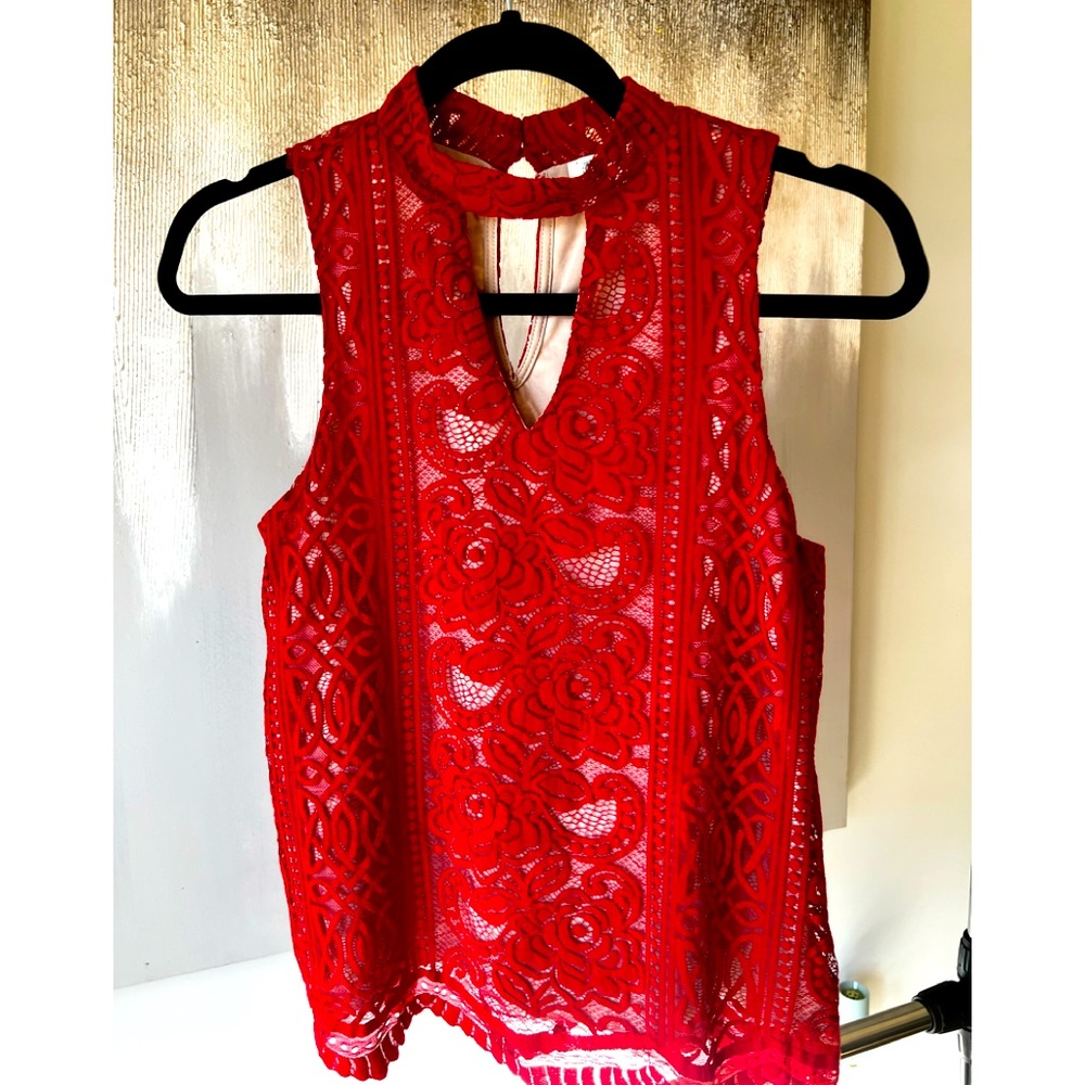 Red Laced Top